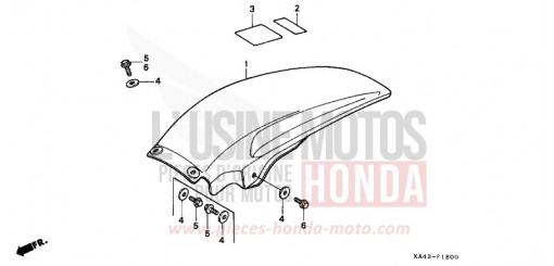 REAR FENDER CR250RF de 1985